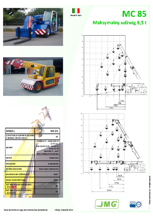 इंडस्ट्रियल मोबाइल क्रेन JMG MC 85