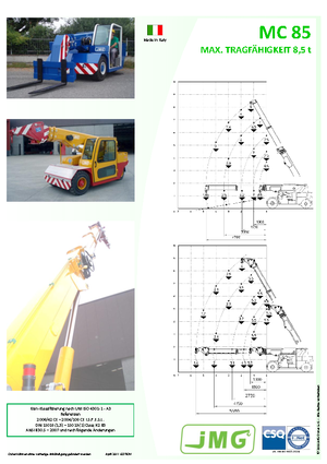 इंडस्ट्रियल मोबाइल क्रेन JMG MC 85