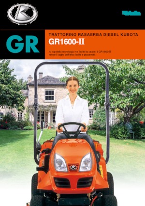 राइडिंग लॉन मोवर और गार्डन ट्रैक्टर Kubota GR1600-II 