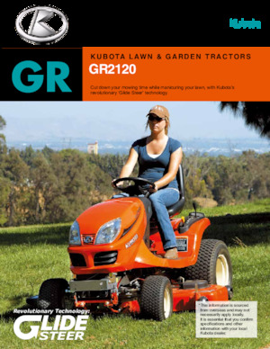 राइडिंग लॉन मोवर और गार्डन ट्रैक्टर Kubota GR2120 R 