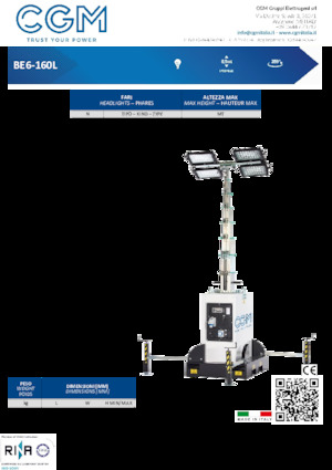 लाइट टावर CGM BE6-160L