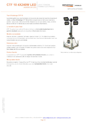 लाइट टावर Generac Mobile CTF-10