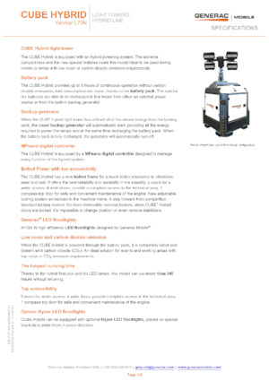 लाइट टावर Generac Mobile Cube Hybrid