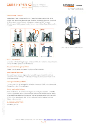 लाइट टावर Generac Mobile Cube Hyper K2