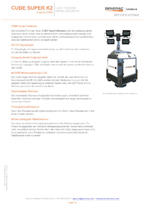 लाइट टावर Generac Mobile Cube Super K2