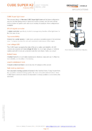 लाइट टावर Generac Mobile Cube Super K2