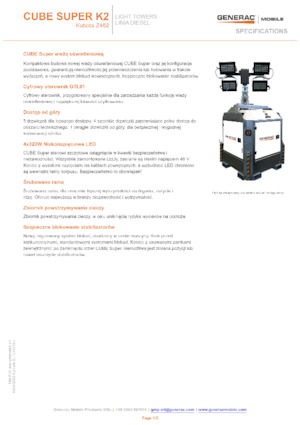 लाइट टावर Generac Mobile Cube Super K2