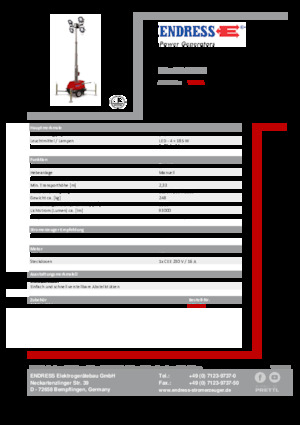 लाइट टावर Endress EFA 630 S4 185 