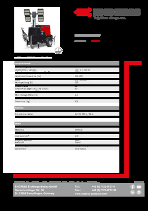 लाइट टावर Endress EFA 835 S4 320 HV 