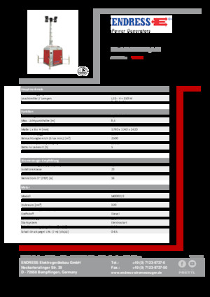 लाइट टावर Endress EFA 840 S4 150 Hybrid 