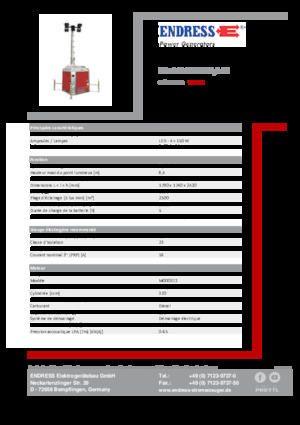 लाइट टावर Endress EFA 840 S4 150 Hybrid 