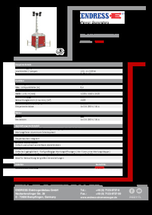 लाइट टावर Endress EFA 840 S4 320 PLUG-IN 
