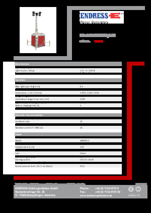 लाइट टावर Endress EFA 840 S4 320 PLUG-IN 