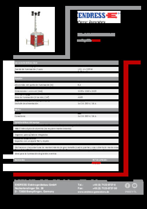 लाइट टावर Endress EFA 840 S4 320 PLUG-IN 
