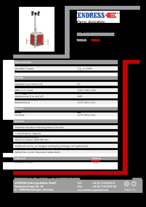 लाइट टावर Endress EFA 840 S4 320 PLUG-IN 