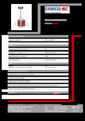 लाइट टावर Endress EFA 840 S4 320 PLUG-IN 