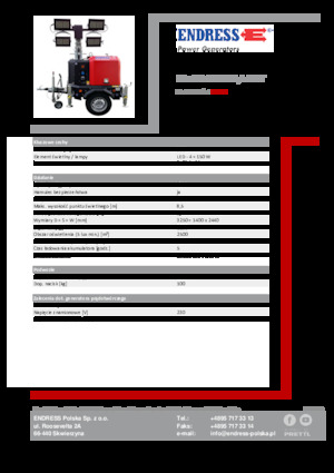 लाइट टावर Endress EFA 850 S4 150 Hybrid ST 