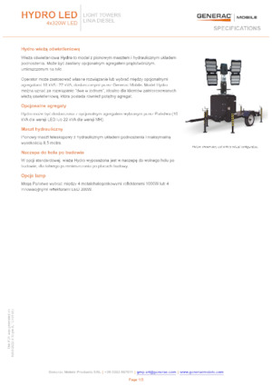 लाइट टावर Generac Mobile Hydro LED