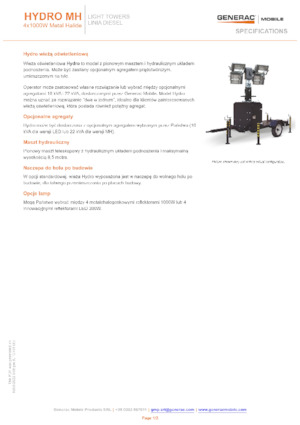 लाइट टावर Generac Mobile Hydro MH