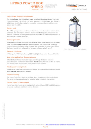 लाइट टावर Generac Mobile Hydro Power Box Hybrid