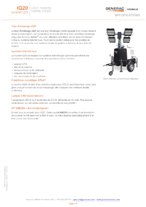 लाइट टावर Generac Mobile iQ 20