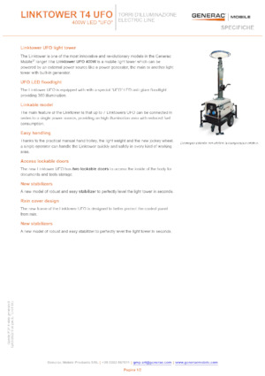 लाइट टावर Generac Mobile Linktower T4 UFO