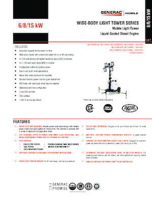लाइट टावर Generac Mobile MLT4080 KV LED