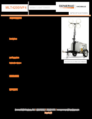 लाइट टावर Generac Mobile MLT4200 IVF4