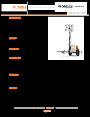 लाइट टावर Generac Mobile MLT6 SM