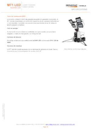 लाइट टावर Generac Mobile MT 1 LED