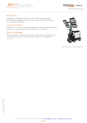लाइट टावर Generac Mobile MT 2 H