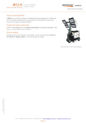 लाइट टावर Generac Mobile MT 2 H