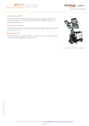 लाइट टावर Generac Mobile MT 2 H