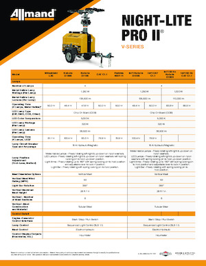लाइट टावर Allmand Night-Lite Pro II V series (50Hz)