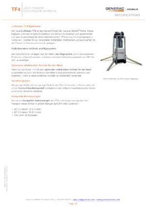 लाइट टावर Generac Mobile TF 4