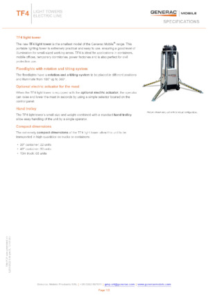 लाइट टावर Generac Mobile TF 4
