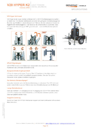 लाइट टावर Generac Mobile V 20 Hyper P2