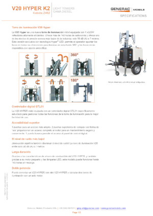 लाइट टावर Generac Mobile V 20 Hyper K2