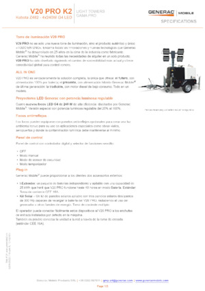 लाइट टावर Generac Mobile V 20 Pro