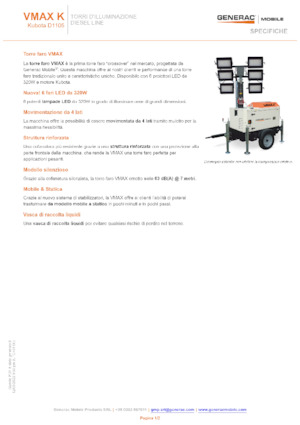 लाइट टावर Generac Mobile VMAX