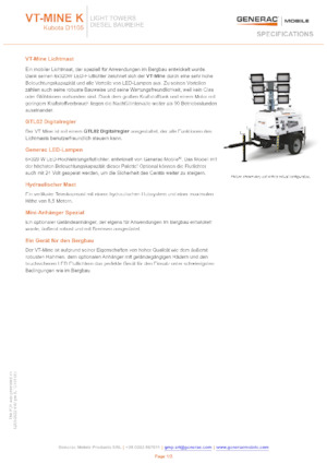 लाइट टावर Generac Mobile VT-MINE K