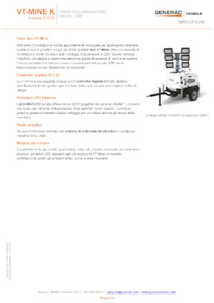 लाइट टावर Generac Mobile VT-MINE K