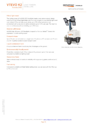 लाइट टावर Generac Mobile VTevo K2