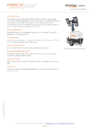 लाइट टावर Generac Mobile VTevo Y2