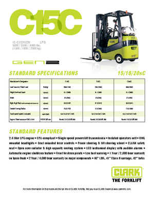 एलपीजी फोर्कलिफ्ट Clark C20 s C