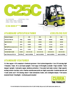 एलपीजी फोर्कलिफ्ट Clark C32 C