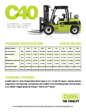 एलपीजी फोर्कलिफ्ट Clark C40 L