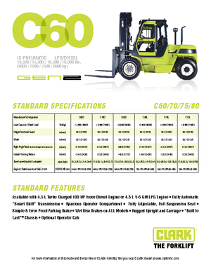 एलपीजी फोर्कलिफ्ट Clark C60 L