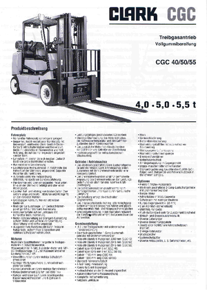 एलपीजी फोर्कलिफ्ट Clark CGC 50