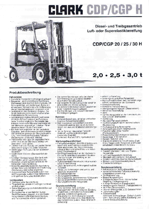 एलपीजी फोर्कलिफ्ट Clark CGP 25 H